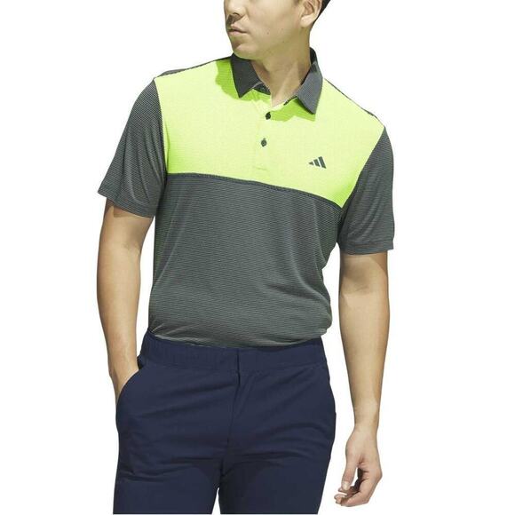 Adidas Core Color Block Golf Polo Green Medium NWT - Picture 1 of 9